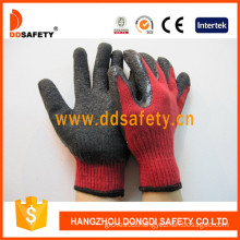 Cotton/Polyester Liner Crinkler Latex Glove (DKL331)